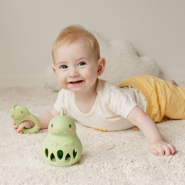 Silicone Rattle - Dino