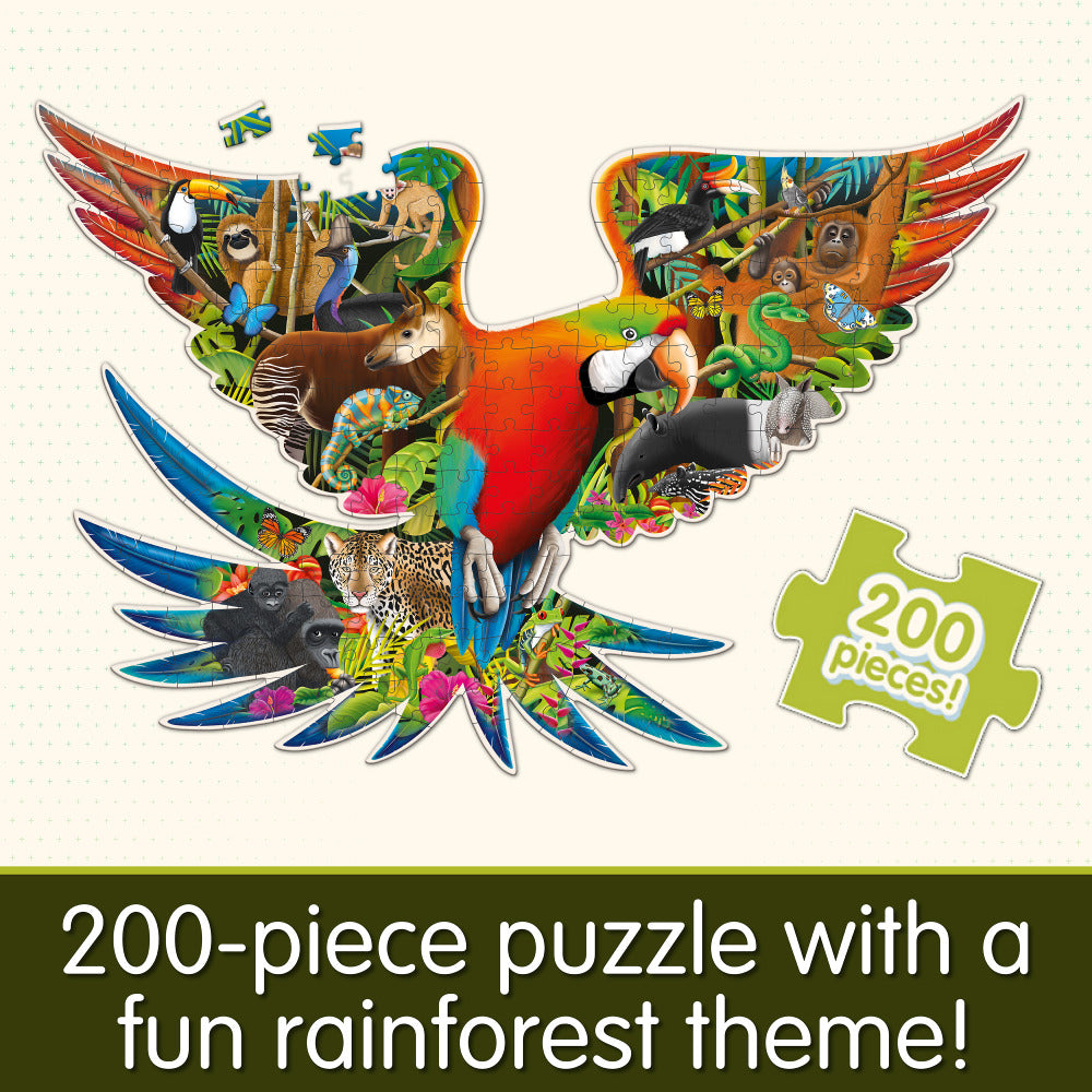 200pc Wildlife World Puzzle - Rainforest