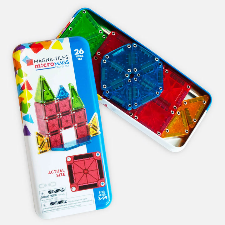 microMAGS - Magnetic Tiles 26 Piece Travel Set