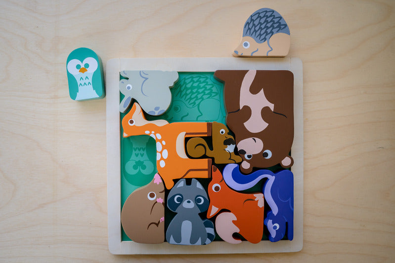 Wooden Puzzle - Chunky Woodland Animals