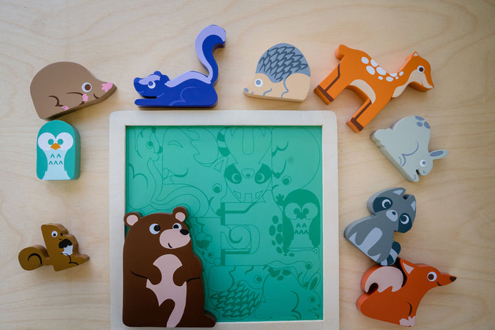 Wooden Puzzle - Chunky Woodland Animals