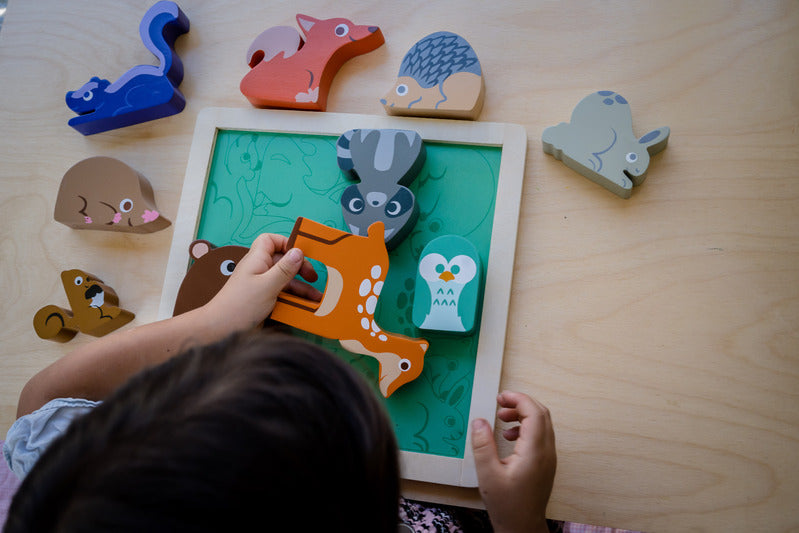 Wooden Puzzle - Chunky Woodland Animals