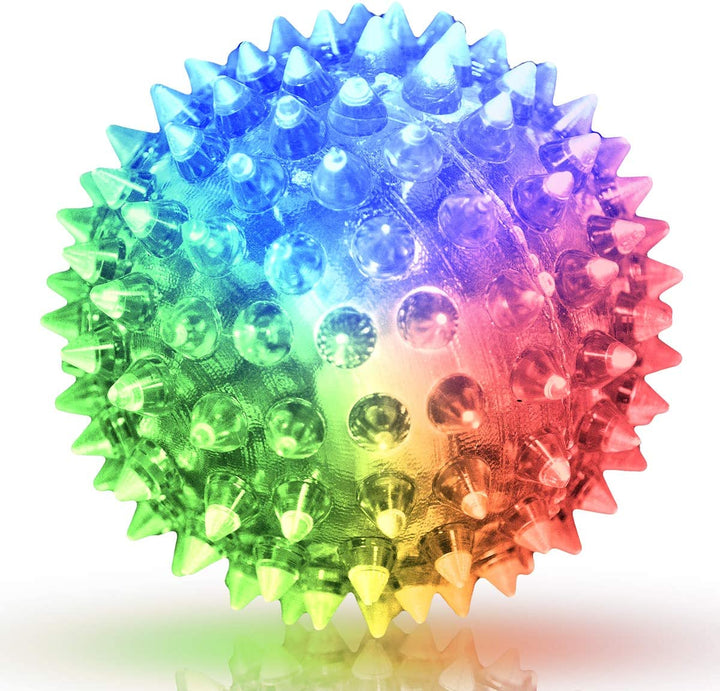 Rainbow Spiky Flashing Ball