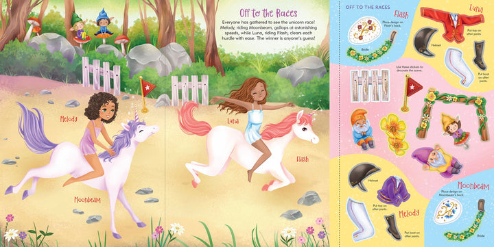 Sticker Doll Dress Up Book - Unicorns