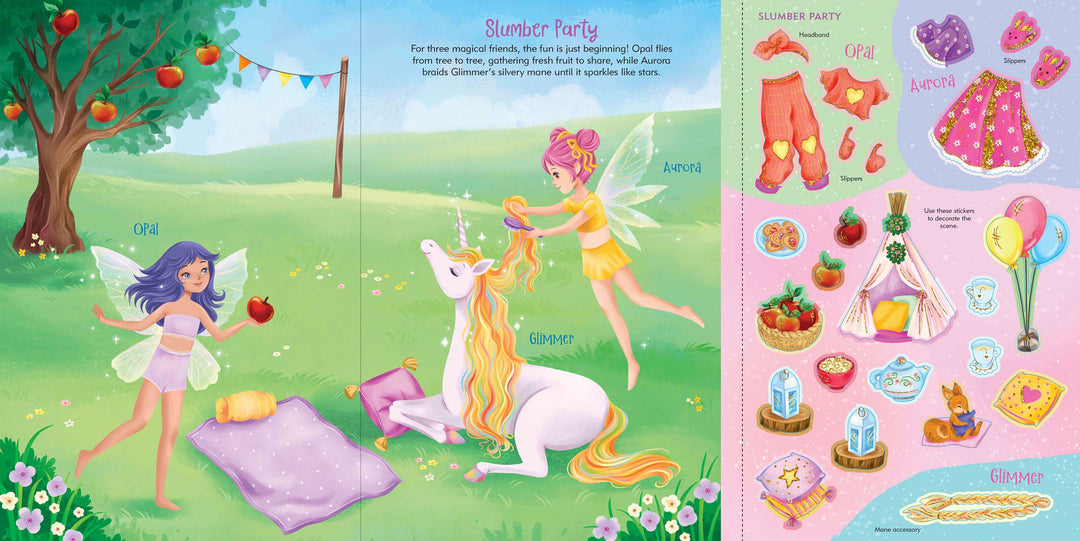 Sticker Doll Dress Up Book - Unicorns