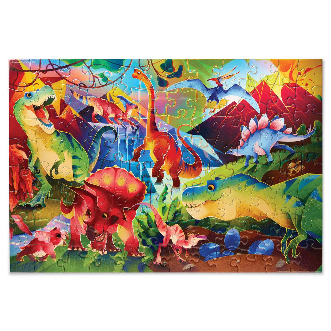 Holographic Puzzle 100 Piece - Dinosaur World