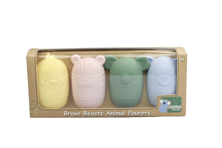 Silicone Brave Beasts Animal Pourers - Pastel