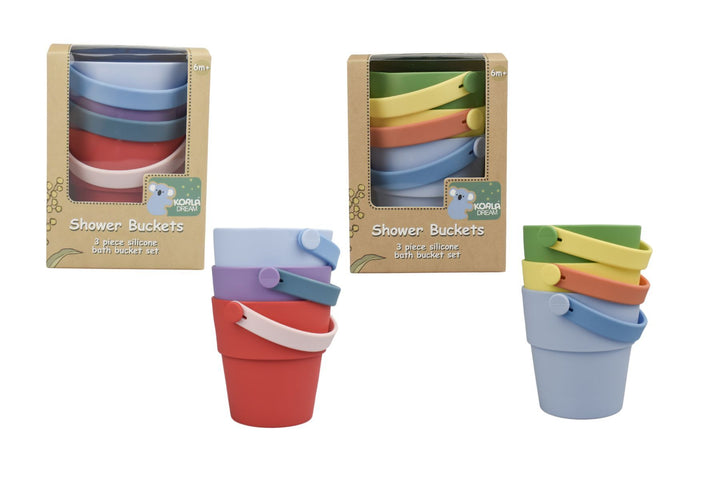 Silicone Shower Buckets 3-piece Set