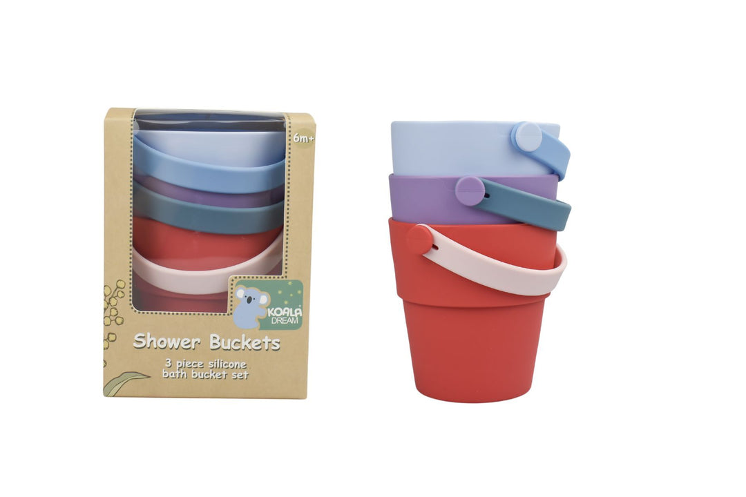 Silicone Shower Buckets 3-piece Set