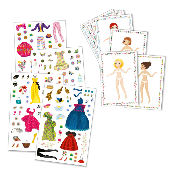 Repositional Stickers Set - Fashion Dolls