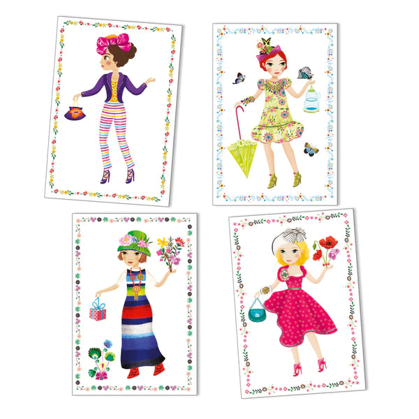 Repositional Stickers Set - Fashion Dolls