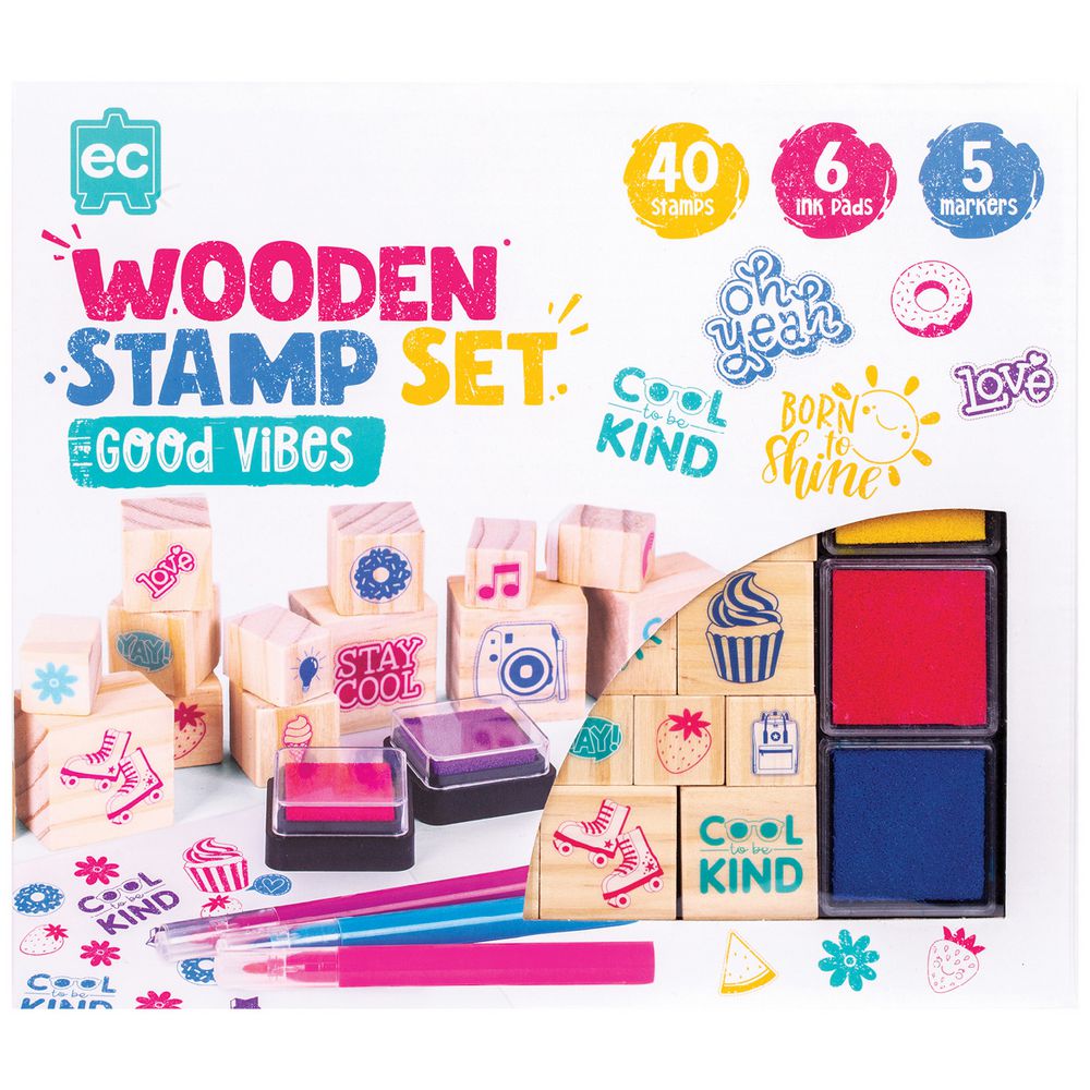 Wooden Stamp Set - Good Vibes