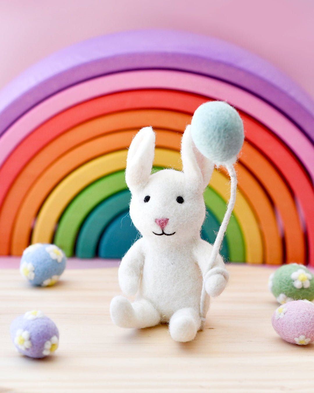 Felt Rabbit with Balloon Toy