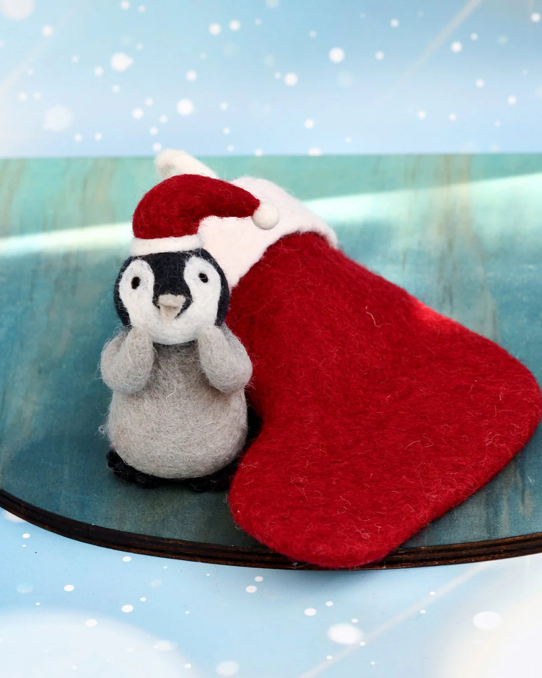 Felt Penguin in Stocking