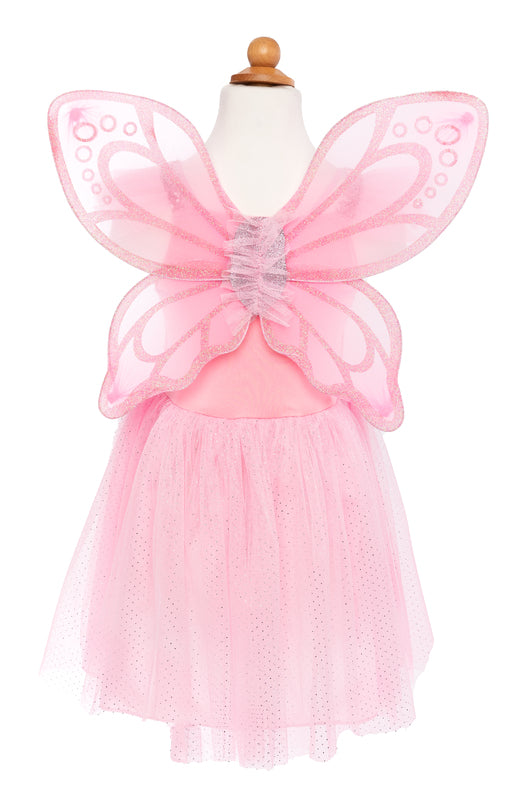 Dressup - Dress - Pink Sequins Butterfly Dress & Wings - Size 5-7