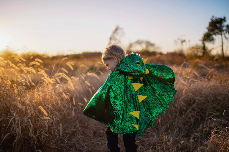 Dressup - Metallic Green Dragon Cape