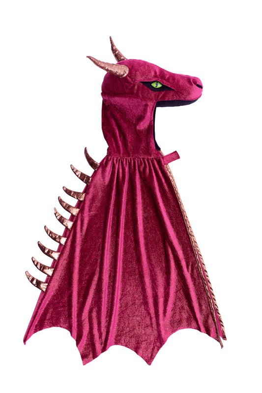 Dressup - Cape - Starry Night Dragon - Burgundy & Copper