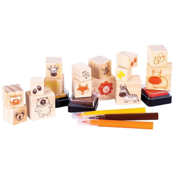 Wooden Stamp Set - Animal Adventure