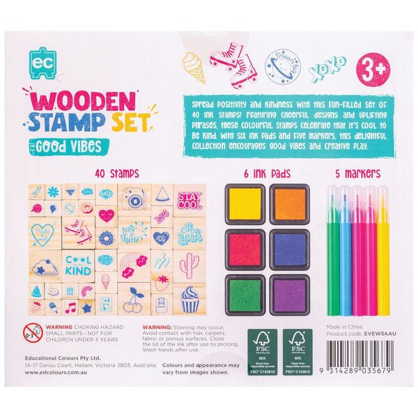 Wooden Stamp Set - Good Vibes