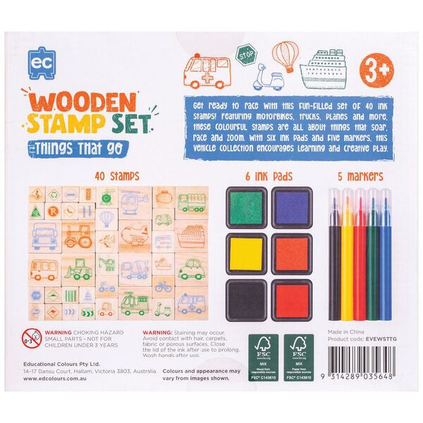 Wooden Stamp Set - Things That Go