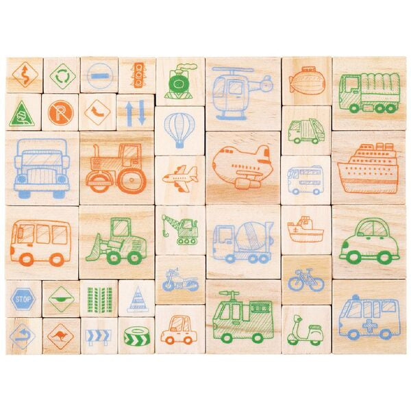 Wooden Stamp Set - Things That Go