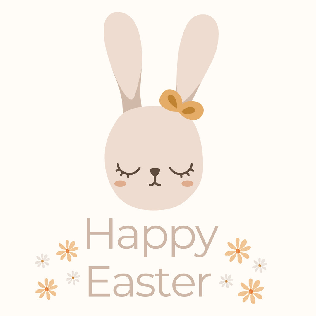 Greeting Card | Happy Easter Rabbit with Bow