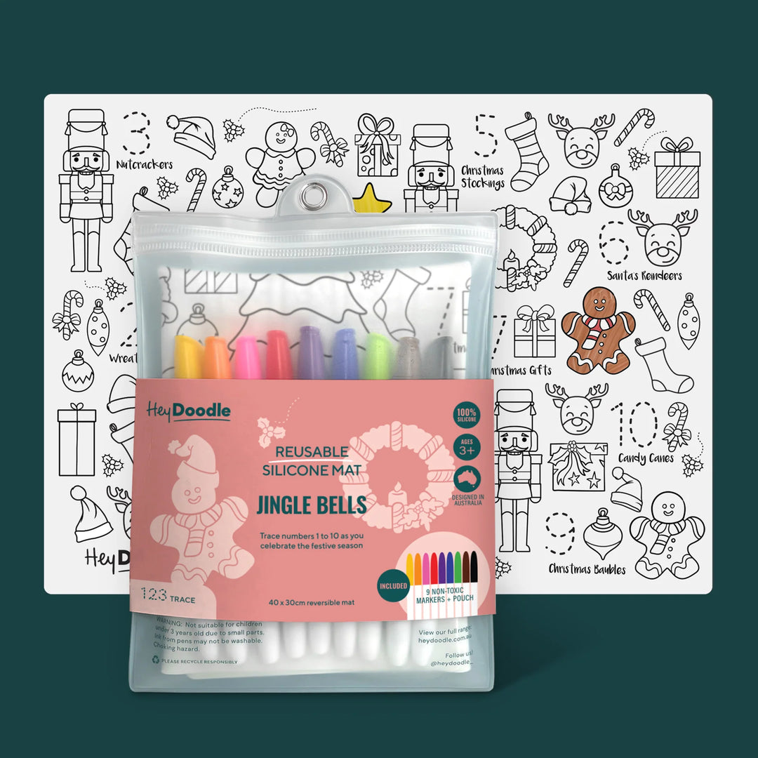 Reusable Colour-in Placemat - Jingle Bells