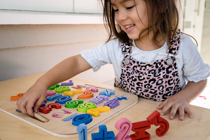 Wooden Tracing Puzzle - 123 Numbers