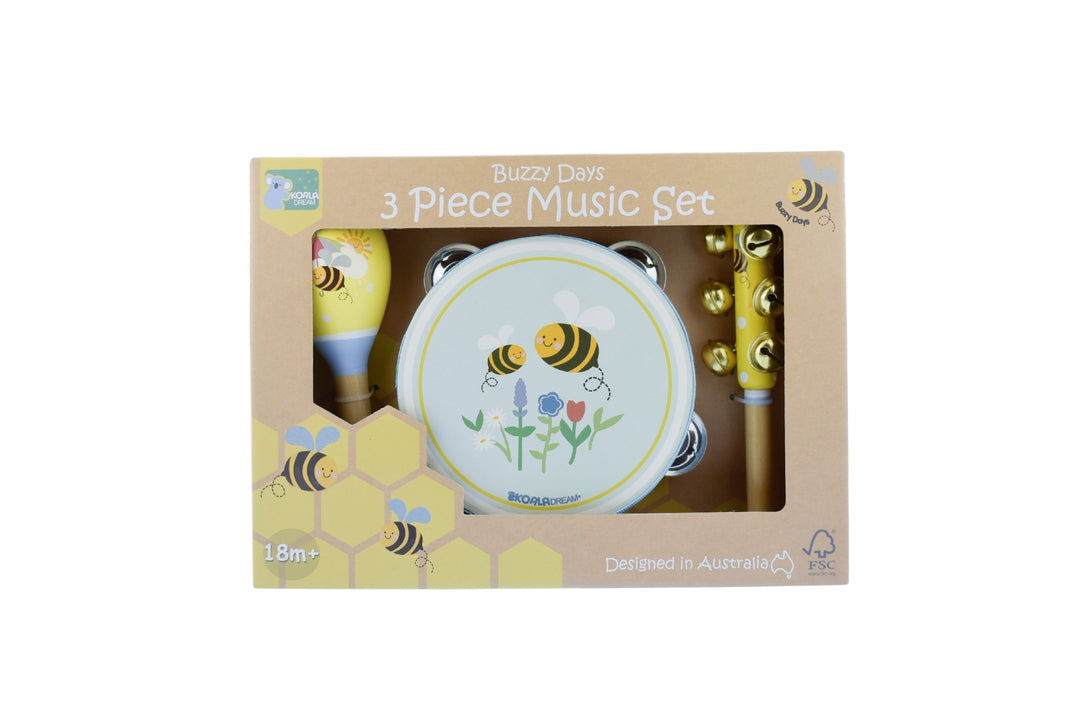 Buzzy Days Bee 3pcs Musical Set