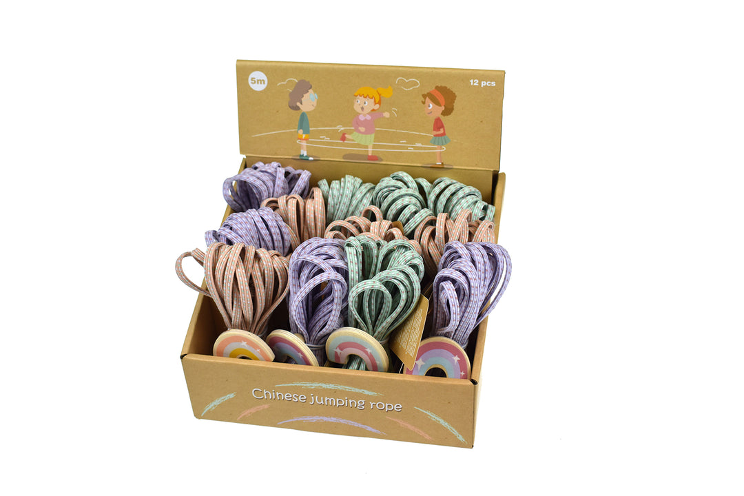 Jumping Rope Elastics with Wooden Charm