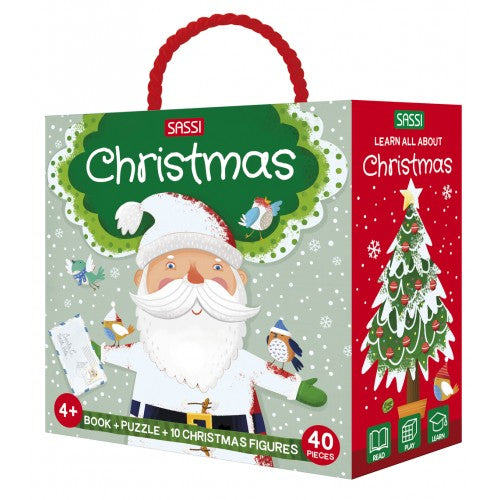 3D Puzzle and Book Set - Learn all About Christmas, 40 pcs