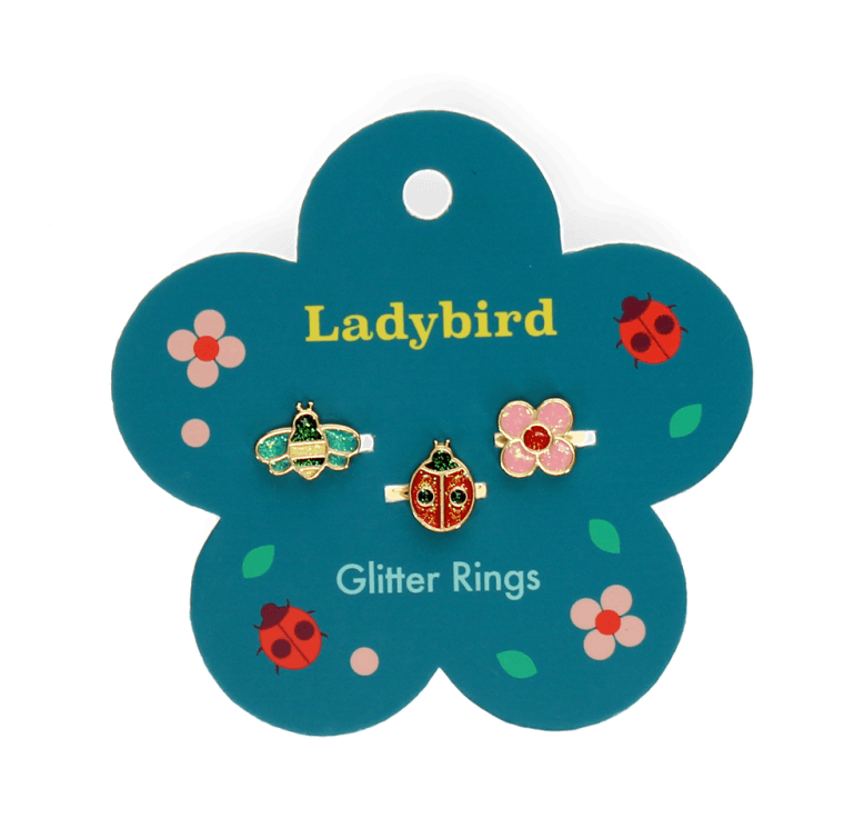 Rex London Glitter Rings – Ladybird