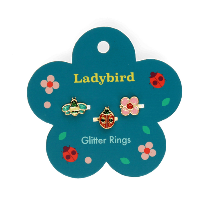 Rex London Glitter Rings – Ladybird