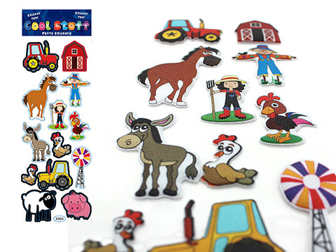 Puffy Stickers - Farm