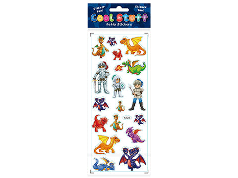 Puffy Stickers - Knights and Dragons