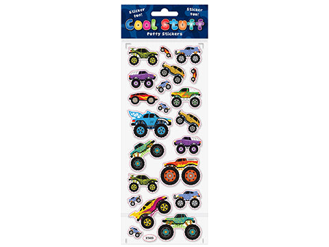 Puffy Stickers - Monster Trucks