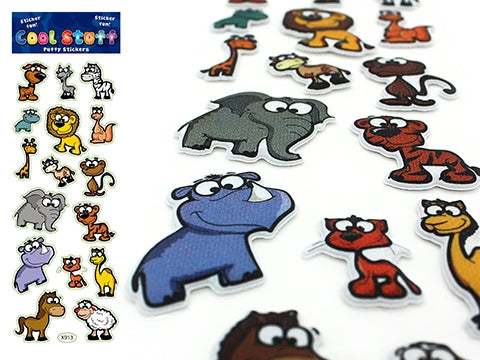 Puffy Stickers - Safari Animals