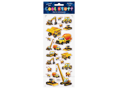 Puffy Stickers - Trucks and Diggers