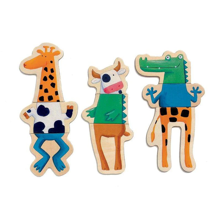 Wooden Magnetic Crazy Animals Set