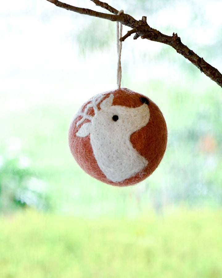 Felt Christmas Bauble Ornament - Reindeer