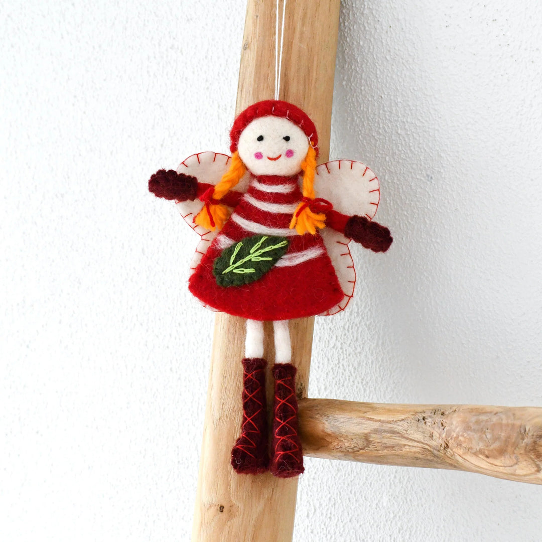 Felt Christmas Fairy - Red Dress