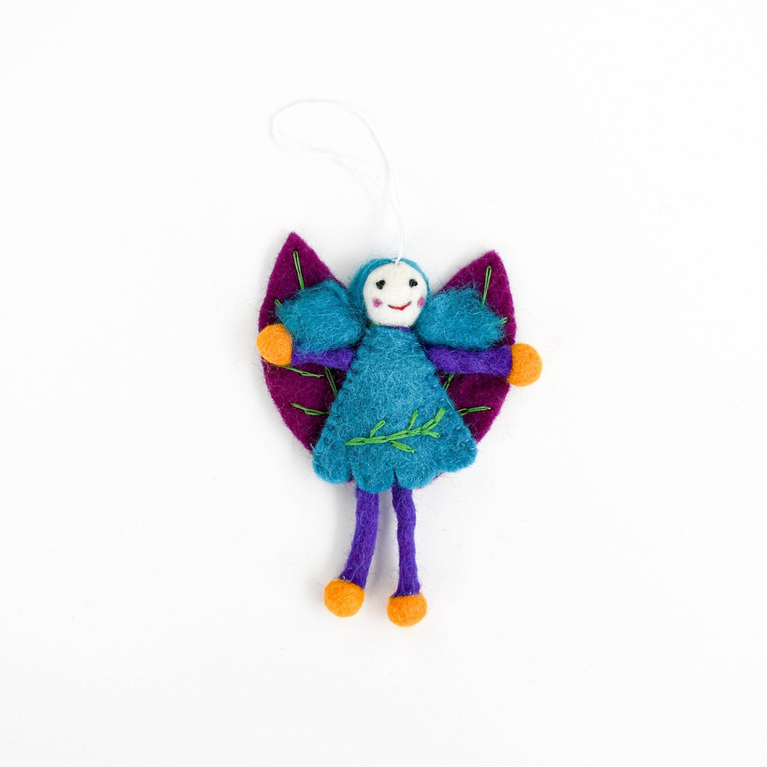 Felt Leaf Fairy - Blue Hair