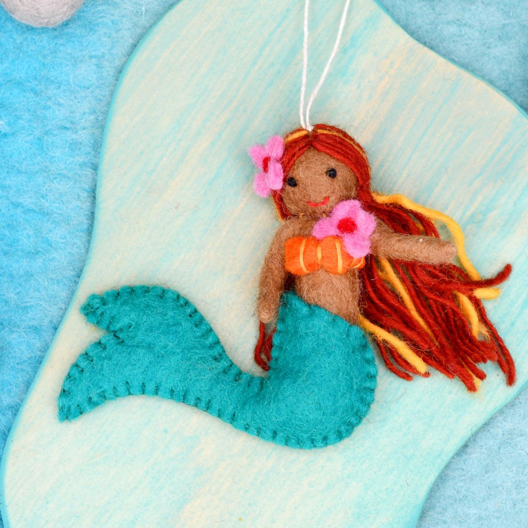 Felt Little Mermaid Turquoise