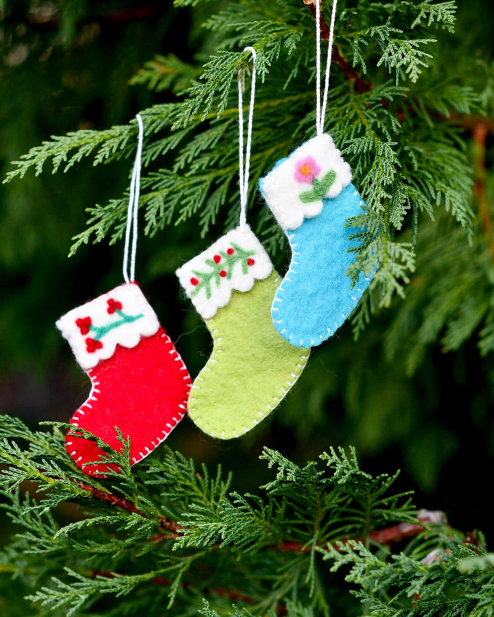 Felt Christmas Stocking Ornaments