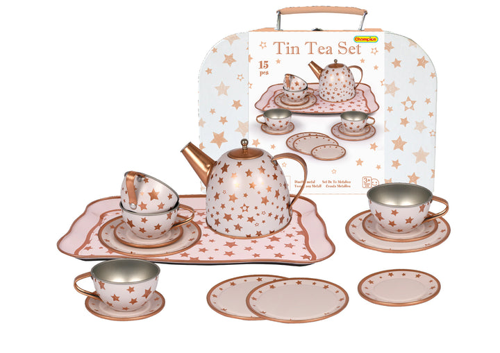 Tea Set in Case - Gold Star