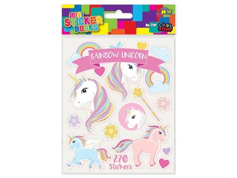 Mini Sticker Book - Rainbow Unicorns