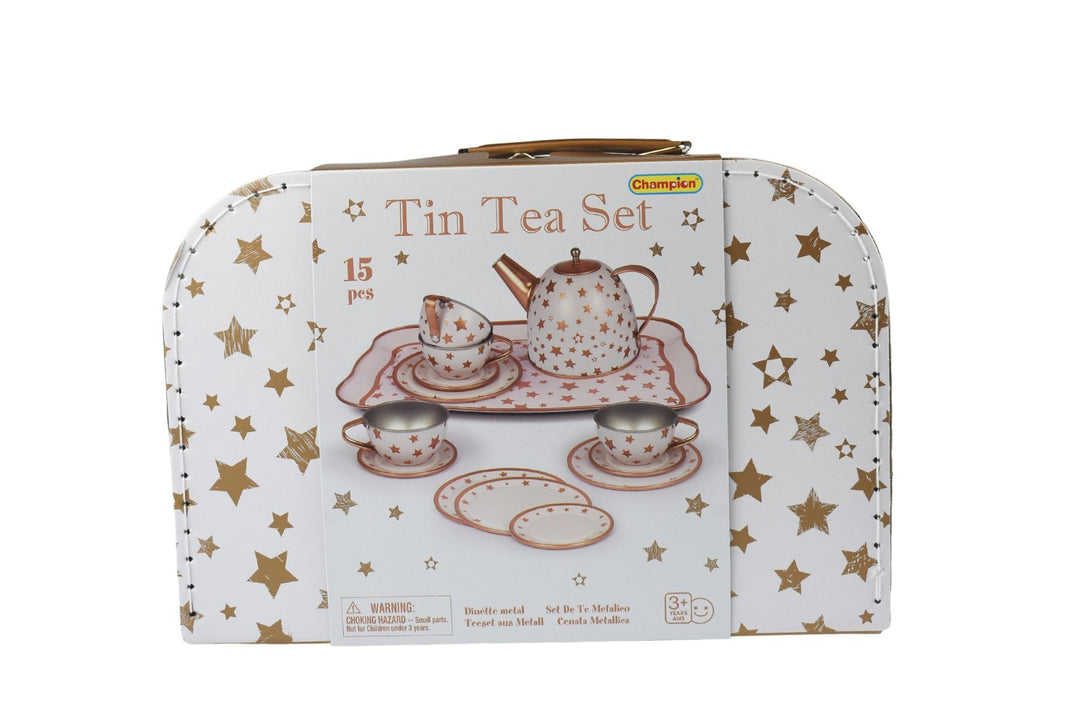 Tea Set in Case - Gold Star