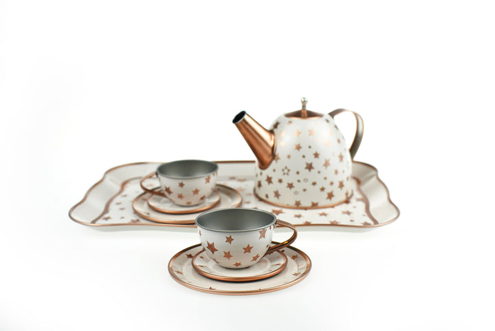 Tea Set in Case - Gold Star