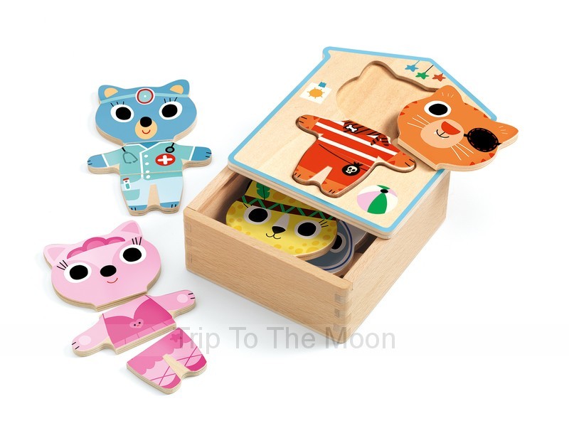 Wooden Puzzle Set - Dressup Mix