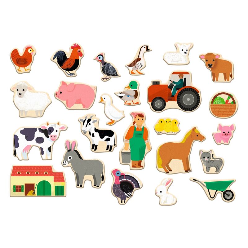 Wooden Magnetic Farm Mix Set